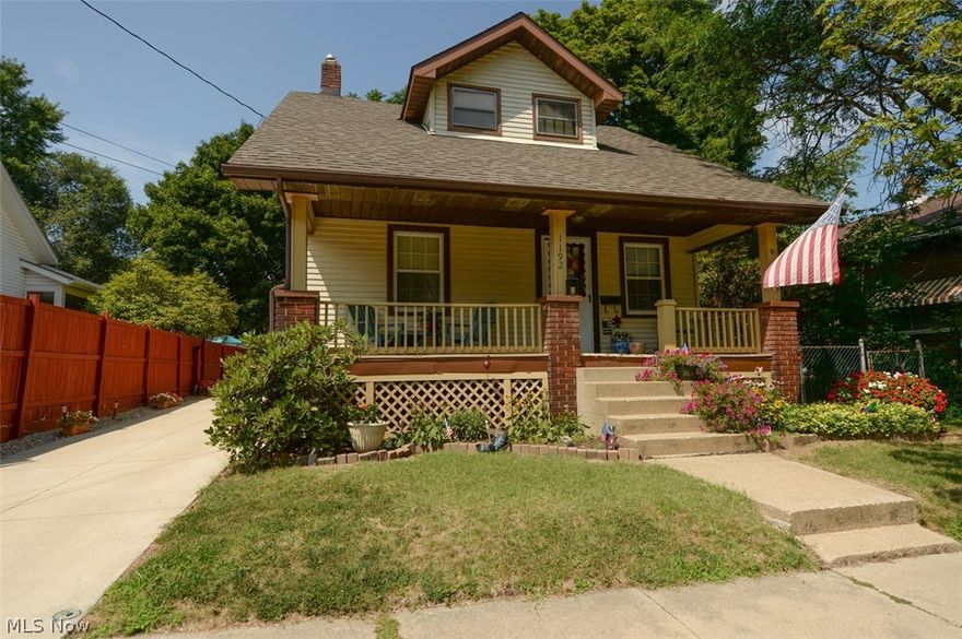 1192 Mount Vernon Ave, Akron, OH 44310 is a North Hill Craftsman Style Cape Cod renovated & updated beautiful home with 4 bedroom & 2 full bathrooms.  There's a large master bedroom addition on the 1st floor a& 3 more original bedrooms on the 2nd floor.  The 1st floor bathroom was added and has shower which is easily accessible as the main bathroom even for guests; the 2nd floor bathroom was remodeled & has a newer bathtub. This Craftsman style gorgeous woodwork home has been beautifully remodeled including recent updates to the big money items such as: Roof, Siding, Windows, Deck, Carpet, Concrete Driveway, Rear Patio, Sidewalk & Porch Steps as well as high efficient HVAC system with replaced furnace & central air conditioner, water tank, electrical box & more! Wait until you see this beauty, the carpet is a new frieze so please have clean shoes or remove! The vinyl windows bring in an abundant amount of natural light & are more efficient. The fully applianced kitchen was previously r