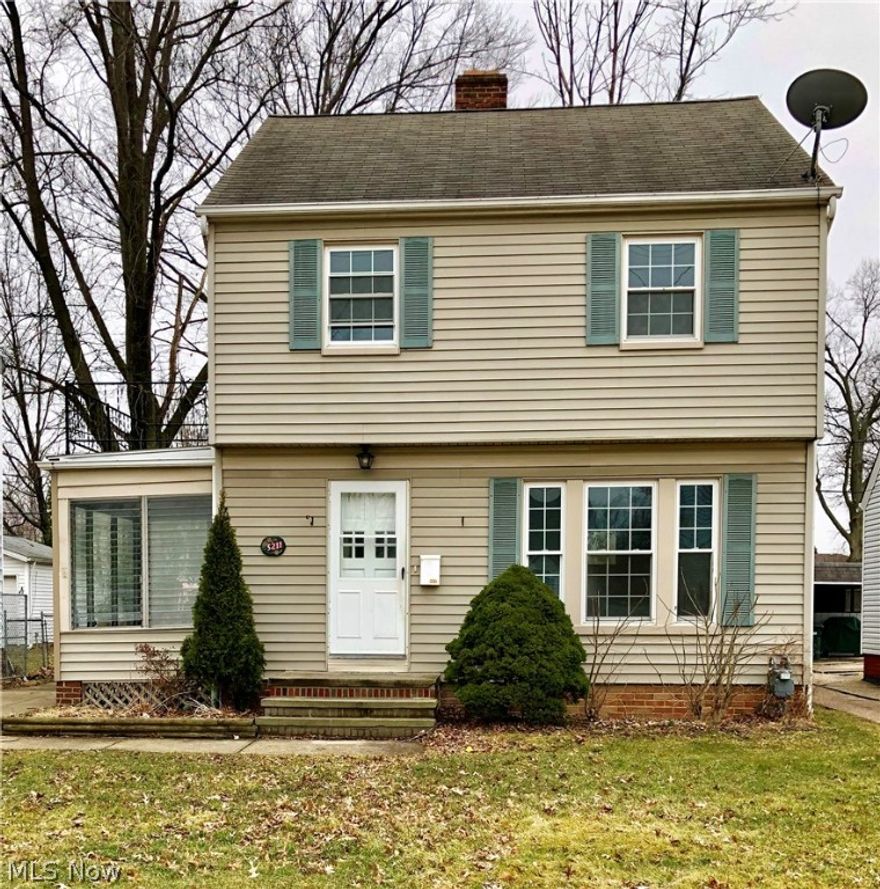 Welcome Home to 5211 Maplecrest!  You will appreciate the complete updating of this move in ready home.  Upon entering you will find an updated kitchen, dining room, & living room with fire place.  The side sun porch is a great getaway or nice space for an office!  Upstairs you will find 3 bedrooms with an additional possibility of a 4th bedroom in the attic.  The partially finished basement offers extra space for a great recreation room area, and another half bath. There is so much potential with this home.  The backyard is fenced in with a gate that closes across the driveway.  It is conveniently located to everything that is Cleveland:  shopping malls, Downtown life, and conveniently accessible to freeways..  Make this one yours before it is gone!