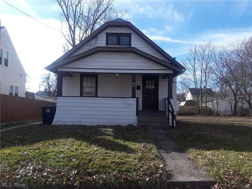 Cute little bungalow, with large living room that can be used has a  living room /dining room or one big living area.  There is first floor bedroom and bathroom. The second floor bedroom in the entire upstairs of home, huge room with large closet. Eat in kitchen (appliances not included) with views of back yard.  Home has back door entry to back deck and yard.   The back deck looks over large partially fenced in yard.  Storage shed at base of drive way. All applicants will need to apply online.