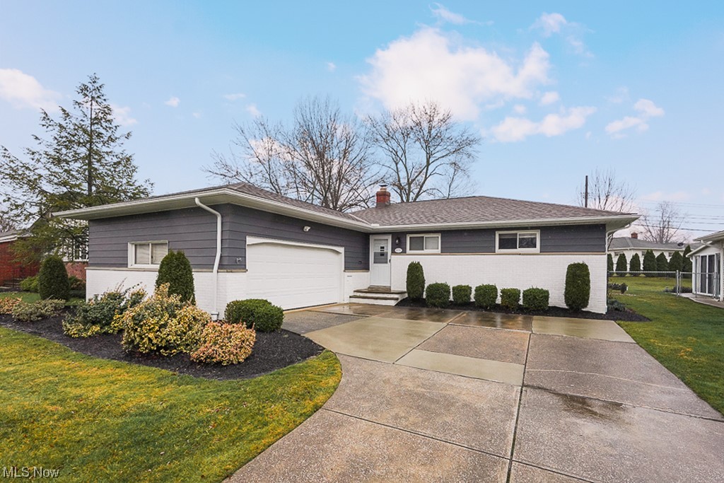 Welcome to this 3 bedroom, 1.5 bath RANCH home located in one of the most desired sections of Mayfield Heights! This home has been tastefully updated with a new kitchen complete with granite countertops, new flooring, newer paint, and refreshed bathrooms. The basement just needs your choice of flooring and it is another 600+SF of finished space! Home is drop your furniture move in ready! 1 year home warranty for your peace of mind!