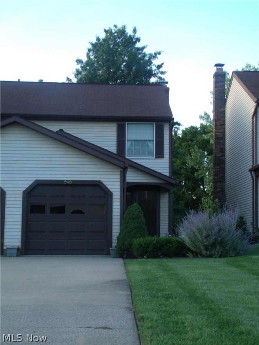 Welcome to 546 Topaz Lane!!  This 2 bedroom/1.5 bath townhouse with full finished basement is ready for a new owner!  Kitchen updated in 2010 w/ extra cabinets, new counter tops, and recessed lighting .New flooring in 2010!!  Living room offers a wood mantel, brick gas fireplace & slider leading to patio. Large master & 2nd bedroom have large closets for plenty of storage. Finished lower level w/ 28x16 rec room, separate laundry area with storage, glass block windows & recessed lighting! Both baths remodeled with new vanities, mirrors, fixtures, cabinets & flooring. 4 car-length driveway w/ front attached garage & sheltered front porch access. Private rear patio with decorative custom wrought iron gate. Large span of green space in both front & back yard. Updates inc waterproof, drain tile & downspouts replaced (2015), furnace interior system replaced (2013), water tank (2014), roof replaced (2007), gutter topper (2008), electrical outlet replacement (2010). This is a must see!!