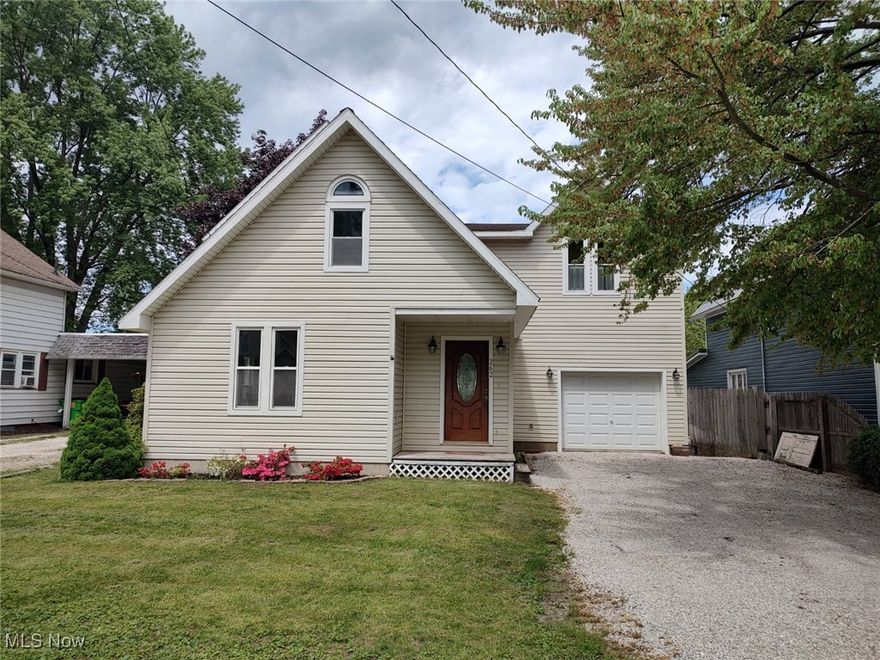 Check out this 2666  (Auditors est. )sq ft home on Conneaut's East side. Come take a Tour with me. We'll enter via Front door in to a 6'x7' Foyer with large entry closet. You will notice that this Foyer area continues to the back sliding door.  From this foyer to the 2nd floor stairs I have named it Foyer Extension as it is 8'x10'.  At the end of this Ext. is the doorway to the 14'x19'7" Living Room with doorto the right to the basement and Utility area with furnace, HW Tank, washer and dryer sump and stationary stub and New SQ. D panel box. The Foyer Ext to the Kitchen Peninsula and Dining Area which is 8'x10'.  Opposite the Peninsula is the 14'x14' Kitchen with double wall oven, cooktop, kitchen sink, dishwasher, double door refrigerator and Custom built pantry all built into this Custom Kitchen.  Out of the kitchen and towards the siding door you'll find the last extension of the foyer which could be made into a receiving area for entering from the garage or rear sliding door complete with a 2'8"x4' closet. And rounding off this 1st floor is the 6'5"x8'10" Full bath with vanity, tub/shower and water closet. 
2nd Floor:Upstairs to the landing and go left to Bedroom 1 which is comprised of two levels.  One is 9'6"x15'  with a 4'7"x6'6" Walk-in closet and a 10'x10'6" area to the front. Out to the landing again to the  8'4" x 12'7" Hall way with a 2'x3' closet to your right.    Then across the hall to Bedroom 2 -11'7"x12'3".with 2 closets 2'x3' on the N&S walls with a 2'x3'6 dresser recess in between. Next up  to 19'4" x 27' Master Bedroom with Cathedral ceiling and door to an outside deck 4'x12'.  Also off the Master bedroom is a 7'9"x11'7" bathroom Neo Angle whirlpool tub, shower and vanity.  And last but not least is a 7'6"x 8' Walk-In closet. Outside features are 12'x21'3" concrete patio outside the garage man door, the 6'x18' Patio Stone patio behind the garage. A chain link fence separates the West neighbor and a 6' wood fence separates the East neighbor.