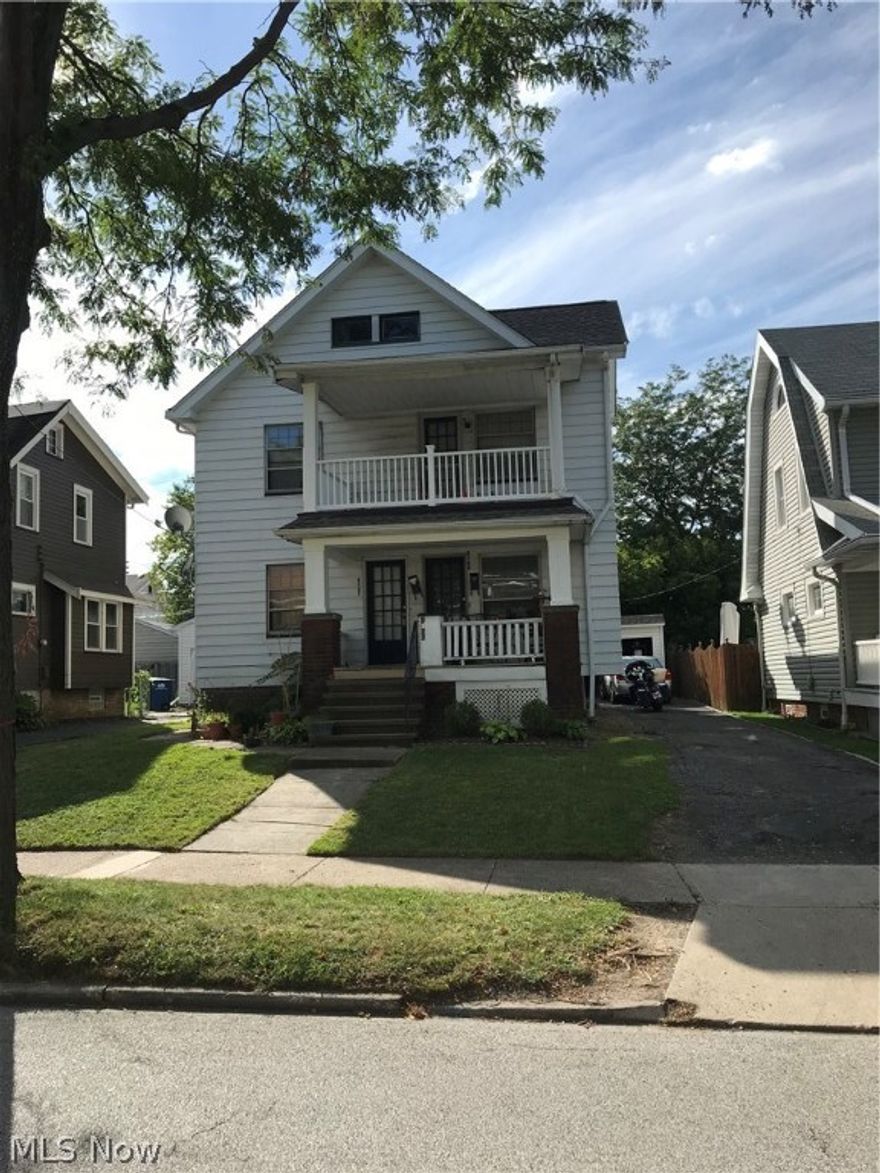 Nice Solid Two Family! Great Location between Lakewood Hts. Blvd. and Athens, minute to I-90! New roof complete tear off 2017 with sky lights added for possible attic expansion, rebuilt front porch upper level, solid basement, nice size units.*Down unit Month to Month, up unit leased until June 2019.