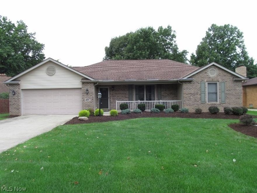 Be first or be sorry. One of a kind custom built home by Ruggiero Custom Homes 3 bedroom 2 bath brick and vinyl ranch. Only 12 years young. Easy one floor living. Kitchen features cathedral ceilings, ceramic flooring, oak cabinets and slider leading to a patio. Large laundry room includes cabinets and folding table. Living room boasts stained oak marble fireplace. Owner suite has full bath and walk in closet. Bedroom 2 features walk in closet.  Oversized 2 car garage and front covered porch. 1 year HMS Home warranty.