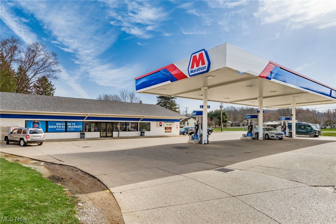 WOW! RARE FIND! HIGH TRAFFIC COUNT! Located on ST RT 60 South! All-In-One Marathon Service Station with C-1 Liquor License. This is a local favorite offering one stop shopping for liquor, lunch, snacks, lottery, cold and hot beverages and fuel. Many major updates include the following. New roof 2022, new cooler system, new pumps, new deli case, new POS system, new canopy and signage. Seller has included 2010 S. River Rd Zanesville OH- This is a 3 bedroom, 1 1/2 bath two story solid brick home with 2.73 acres and 1045 Dietz Lane Zanesville OH- This is a 3-bedroom, 1 1/2 bath ranch home. Lot size .81. Both properties are rentals. All three properties to be sold together. Seller will not separate. Total lot size with all three properties is 4.33 acres.