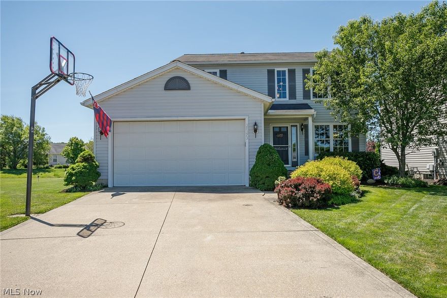 Waterfront 3 bedroom, 2.5 bath colonial nestled in the well desired, family friendly community of Meadow Lakes!  This home is turn key ready & pride of ownership is evident throughout.  As you enter the front entryway, you are welcomed to a nicely landscaped lot & as you enter the home you are greeted w/ neutral tones & a cozy gas fireplace; you then venture into the grand eat in kitchen offering wood flooring, breakfast bar, oak cabinetry, & custom built pantry w/ frosted glass & sliders to offer additional, hidden storage; new sliding door lead you to a grand water view w/ maintenance free composite 18 x 12 deck, overlooking 22 x 18 brick patio for your family gatherings around a cozy fire. Swingset & inground basketball hoop included for your children to enjoy. 3 Spacious bedrooms grace the 2nd floor, including your master bedroom featuring your own master bath & 11 x 5 walk in closet. No complaints when viewing all the closet space in this home. Your new home also offers a 2 car ga