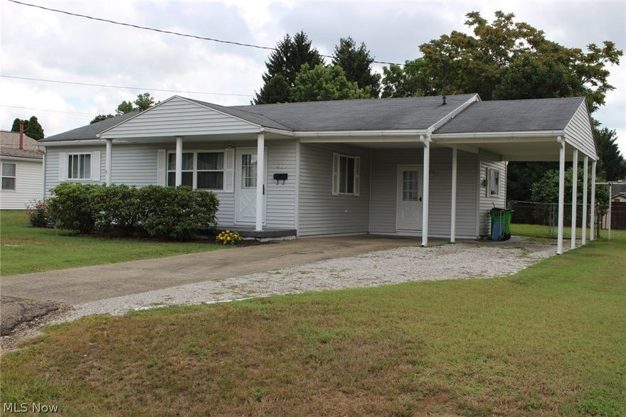 Great Ranch in immaculate condition !   This home has been updated with newer windows new kitchen flooring, new furnace and A/C, Updated bathroom by Bath fitters, new appliances in kitchen, and beautiful oak hardwood flooring that has been beautifully taken care of.  The home sits on a fully fenced  flat lot, with a a storage building in the back left corner.  The home has 2 carports for parking and both are attached to the home.  This home is ready to move right in, nothing to do but your own personal touches.