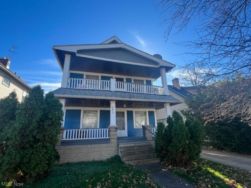 Great investment opportunity! Duplex with one unit occupying the main level and the other unit occupying the 2nd and 3rd levels. Rooms are spacious and the attic is finished. The second (upstairs) unit has a living room and dining room with one bedroom in the unit and the other bedroom in the finished attic. Both units share the porch area and there are separate balconies for both units at the rear of the house. The street is quiet and gets very little traffic. Property is vacant and ready to show.