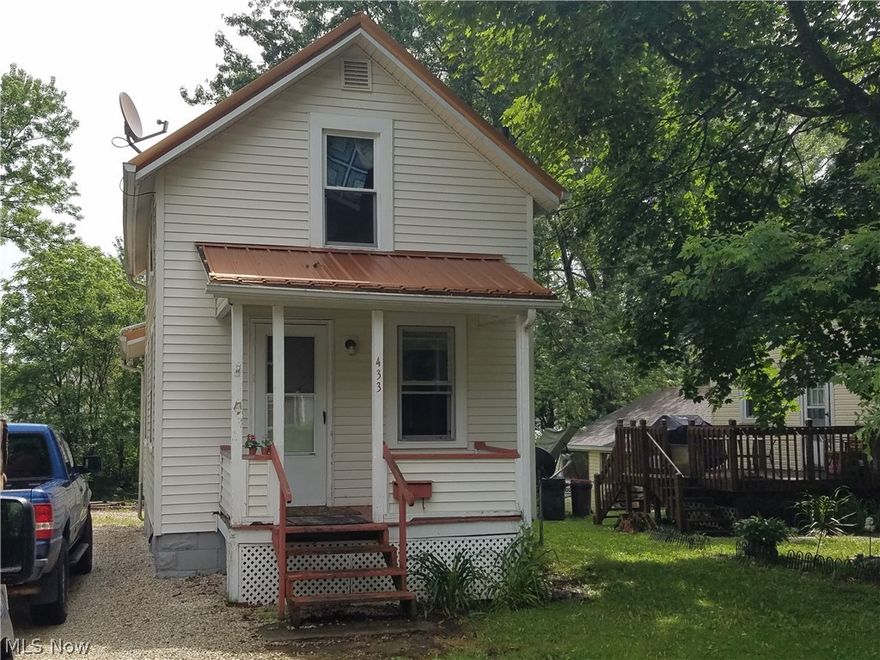 Neat and clean smaller two bedroom house on nice lot and offers more than you would expect.  Owner has done a quality job keeping it up.  Has most recently been used as a rental.  Newer roof (only weeks old and not even 100% finished).  newer furnace.  Large deck off first floor living room.  Kitchen with eating area.  Usable basement.