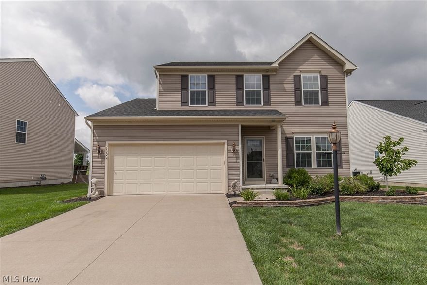 Wonderful 3 bedroom, 2 1/2 bath Shale Creek Colonial with over 2,600sq.ft of total living space. This great home boasts many must have features, showcasing a raised stone bordered flower bed w/ lush landscaping, modern paint colors, plush carpet(2018), neutral flooring throughout, large morning room, finished basement & stunning custom patio w/ amazing golf course views! The foyer welcomes guests and opens to the sun lit dining room/den. Entertaining will be a delight throughout the cozy family room w/ gas fireplace opening to the large eat-in kitchen that supplies a sprawling breakfast bar w/ new stone accent wall, pantry, included appliances & conjoined vaulted morning room w/ walls of windows. Powder room & laundry room w/ utility tub & cabinetry. Upstairs you will find a spacious loft, ideal for an office space or play area, 3 generous bedrooms & 2 full baths. The master bedroom boasts a large walk-in closet and en-suite bath w/ soaker tub, walk-in shower & sizable vanity. More liv