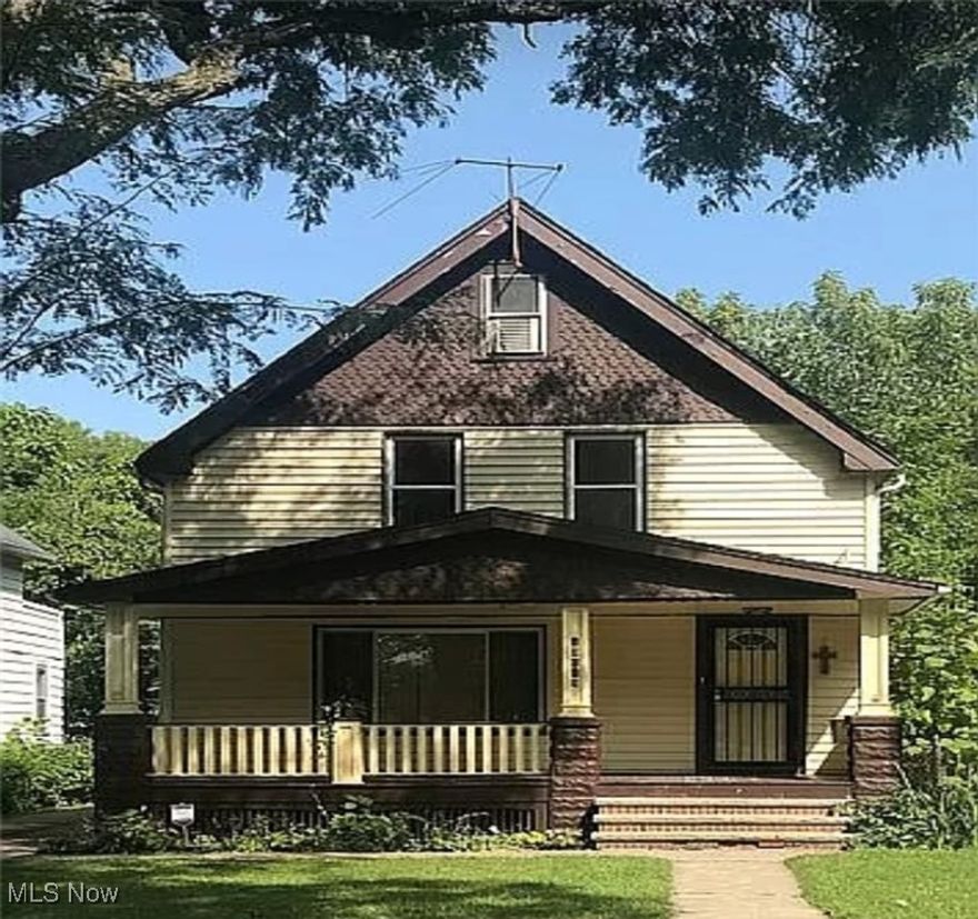 Front Porch Colonial with 3 Bedrooms, 1 Bath with Walkup Attic. Formal Dining Room and updated Eat-in Kitchen. Spacious Rear Deck. Some Newer Glass Block. Nice Brick Street with Park. Great Opportunity for Owner Occupant or Investor.