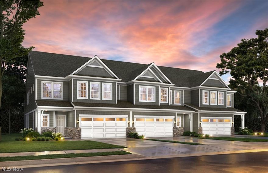 The Branton floorplan's main level boasts spacious rooms including an owner's bedroom en-suite and a flex room that can be used as an office. A large gathering room is located off the kitchen & café. Add an electric fireplace for extra ambiance, and a sunroom for an extra cozy space to unwind! The laundry room on the main level has cabinets for extra storage. Stay organized with a boot bench located off the entryway from the 2-car attached garage. Upstairs includes two generous sized bedrooms with a full bathroom, a spacious loft for unwinding and a large, conditioned storage room. This end unit Branton enjoys an abundance of natural light!