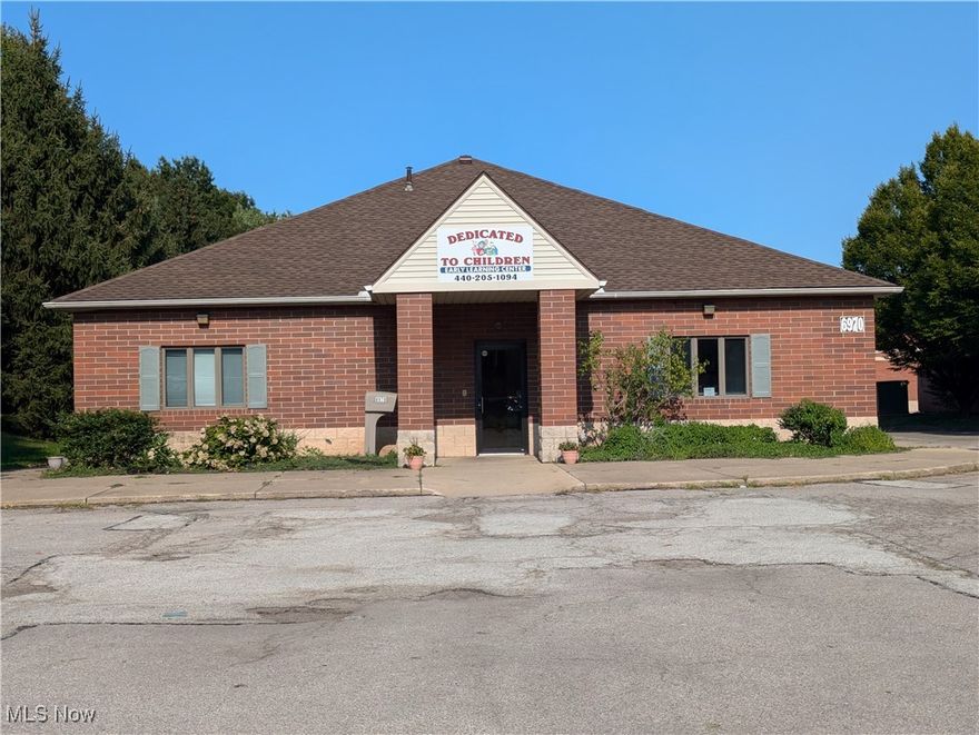 Investment property for sale. Cap Rate is 8%.  Solid investment with long standing daycare operation in place.  Over 24 years.   New daycare operator with an 5-year triple-net lease.  Meticulously maintained 6,000 SF free-standing building, built in 2001, is ideally situated in the thriving Mentor area and zoned B2 for maximum flexibility. Boasting exceptional visibility and access, the property presents an ideal setting for retail or professional use. With its strategic location and attractive features, this property offers an exceptional opportunity for investors seeking a prime asset in Mentor's dynamic commercial landscape. New roof installed!