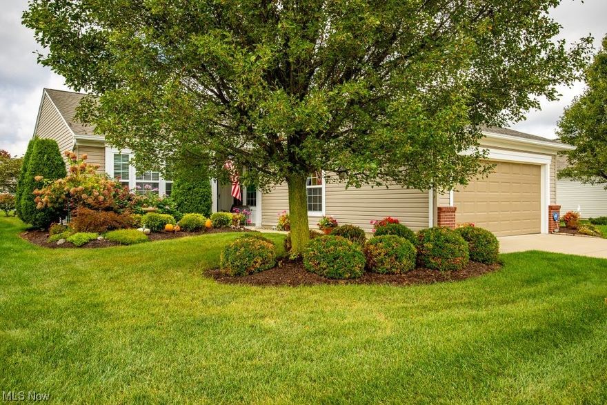 Beautiful Ranch Home in a 55+ Del Webb Lifestyle Community. Open bright and inviting Great Room with it's own Formal Dining Area
opening into the 4 season Sun Room with an expansive view of the beautifully landscaped yard and common area. The large Master
Suite features a Walk-in Shower and large Walk-in Closet for max comfort. The Second Bedroom has a Second Full Guest Bathroom. Get
away in the private Office/Study. All the kitchen (many newer) and laundry room appliances are included. Special features include
Extra Large Windows, newer LVT, carpet and porcelain Flooring throughout the home, 9' Ceilings (w/fans), security system and premium Window
Treatments. The exterior of the home includes a large improved Patio (12' x 16') and landscaping (w/irrigation system), extended 20' X 24' Garage
for storage, gutter guards and a New Roof in 2023.////Enjoy our Community Lodge with heated Indoor and Outdoor Pools, Hot Tub, Fitness Center, Card
& Party Rooms, Pickleball, Shuffleboard & Bocce Courts and a Walking Trail. Join one or more of the numerous clubs and interest groups. The full time Lifestyle Director plans trips, educational speakers, exercise classes and many other activities on a weekly basis.