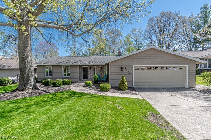 Meticulously maintained Ranch close to shopping and restaurants. This home is so spacious with vaulted ceilings throughout the large rooms. The kitchen has loads of counter space for prepping meals and opens to the large family room with a beautiful brick feature wall and fireplace. The back of the home opens onto the incredible deck with a retractable awning if you want some shade.  The sizable primary bedroom has an en-suite bath and a slider opening into the gorgeous back yard. The generous back yard is a sanctuary with trees for privacy and is fully fenced. Updates include a newer roof, windows, sliding door and shake siding. The A/C and Furnace are newer.  The Hot Water tank was replaced in 2019 so there isn't much to do once you move in. Call for a showing and so you can enjoy our spectacular back yard all summer and fall. Highest and Best Offers due by 6pm Sun 4/30.