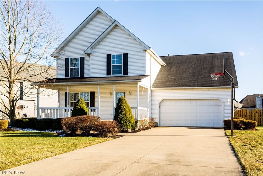 Welcome to this beautiful family sized home in a great neighborhood!  Featuring an over 1/2 acre, nicely landscaped lot, extra large covered front porch, privacy fenced back yard with a large deck for your outdoor entertaining and leisure. Inside, you will find an inviting living room with gas fireplace, guest half bath, large eat-in kitchen with breakfast bar, large pantry, stove with double ovens, and sliding glass doors onto the backyard deck.  Upstairs is the master bedroom with walk-in closet with organizing shelving unit, master bath, and 3 additional bedrooms and a full bath.  One of the 3 bedrooms is very large and would also make a great home office, home schooling room, or playroom/media room.  There is also a convenient second floor laundry!  The basement is full, with extra tall ceilings to use for storage or a rec room.  The low traffic neighborhood is walking and biking friendly, and you are close to the Wellington Reservoir and the Metro-Parks.