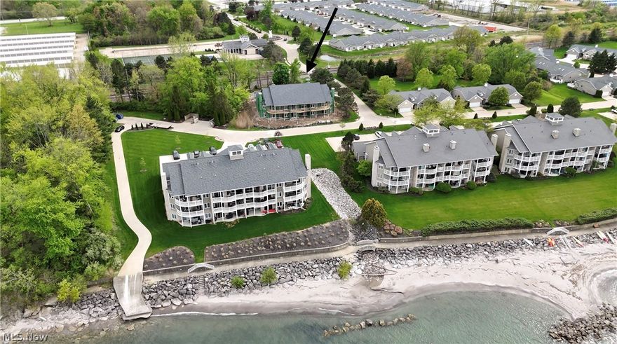 Nestled along the tranquil shores of Lake Erie, this new build, high end condo offers a luxurious living space, designed to capture the breathtaking lake views from every angle. With an emphasis on sophisticated lakeview living, the home boasts high-end finishes, expansive windows, and premium amenities throughout. Inside, you’ll find a seamless blend of modern design and comfort, including spa-inspired bathrooms and a chef’s kitchen. The main floor serves as the heart of the home, featuring an open-concept layout with 9-foot ceilings, a striking stone fireplace, and multiple glass doors and windows that flood the space with natural light. The gourmet kitchen is a showstopper, featuring a spacious island, your pick of high end countertops and cabinets. The primary suite is a true retreat, complete with a walk-in closet and a spa-like en-suite bath, with amazing Lake views. This is by far the most exquisite lake front condo to ever be available in Vermilion.
