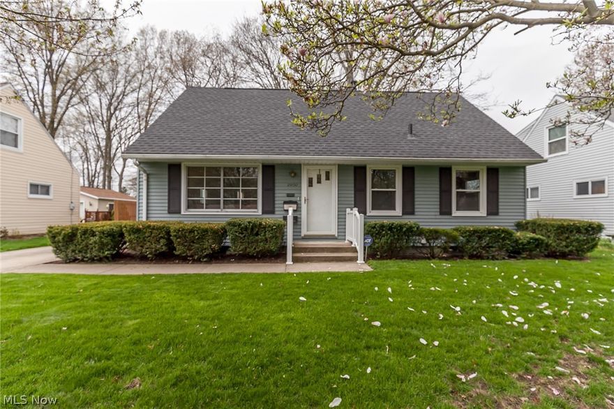 Spacious Cuyahoga Falls Cape! Featuring 4 bedrooms, 2 full bathrooms, and an office with almost 1700 square feet. Each floor has 2 bedrooms and a full bathroom, and the kitchen is open to the dining space. Updates including the roof which is 3 years old, air conditioner 5 years old, electrical was redone in 2012, water proofed basement, and energy efficient furnace. You will fall in love with the beautiful oversized backyard and patio. The large back yard is one of a kind in Cuyahoga Falls. Call today to schedule your own showing!