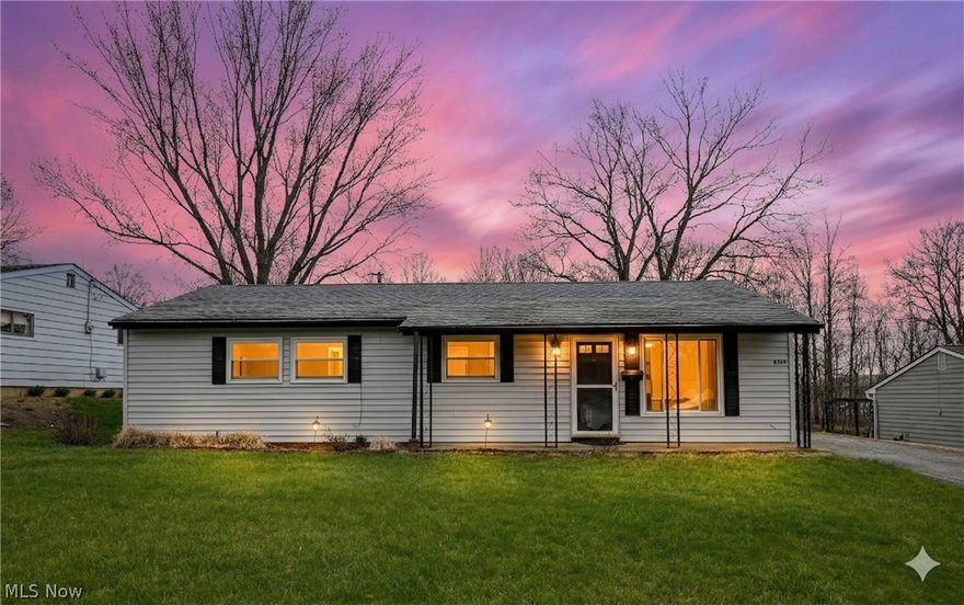 Beautifully updated mid-century ranch on a combined .41 acre lot in Bedford Ridge Estates.  Built in 1959, this 4 bedroom, 1.5 bathroom home offers recent improvements including fresh neutral paint, new vinyl wood flooring, new lighting and ceiling lights and fans, updated electrical and updated bathrooms.  Most of the point of sale items are completed.  Enjoy outdoor living on the large concrete patio with a built-in gas grill for convenience.  The low-maintenance exterior features vinyl siding, updated windows, and roof (approx 14 yrs old).  The 2 car detached garage with newer garage door offers ample storage or additional workspace.  This home is conveniently located near the Cleveland Metroparks trails, Seneca golf course, and Interstate 271 & 480.  Easy access to downtown Cleveland, short drive to Solon and Pinecrest.  Don't miss this move in ready opportunity!