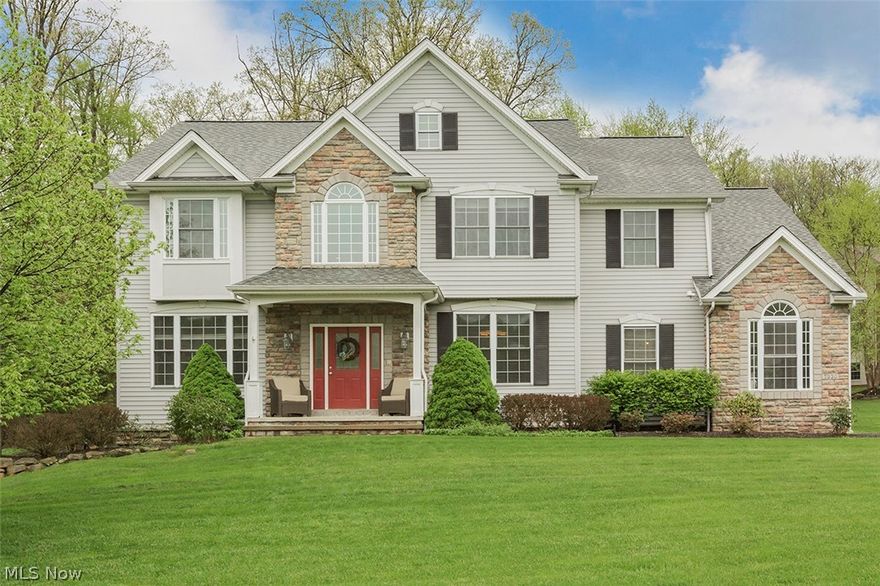 This home is located in scenic Laurel Springs on a cul-de-sac across from one of two ponds in the development. Enjoy the views from every room in this home especially from the front facing the pond and nature preserve. The two-story foyer welcomes you as the newly stained hardwood floors take you to the dining room with a trayed ceiling. To the left, off of the foyer is a home office with a beautiful view of the outdoors and natural light. The two-story great room with a newly updated fireplace, opens to the kitchen with stainless appliances and a walk in pantry. The breakfast room overlooks the paver patio and wooded backyard  which provides a peaceful backdrop to relax. The home has been freshly painted in today's color palette.  A dual staircase takes you to 4 spacious bedrooms, 3 full baths and the laundry room. The master includes a sitting room, an en-suite bath featuring dual sinks, shower, jetted tub and a walk-in California closet. There is a jack and jill bathroom between two