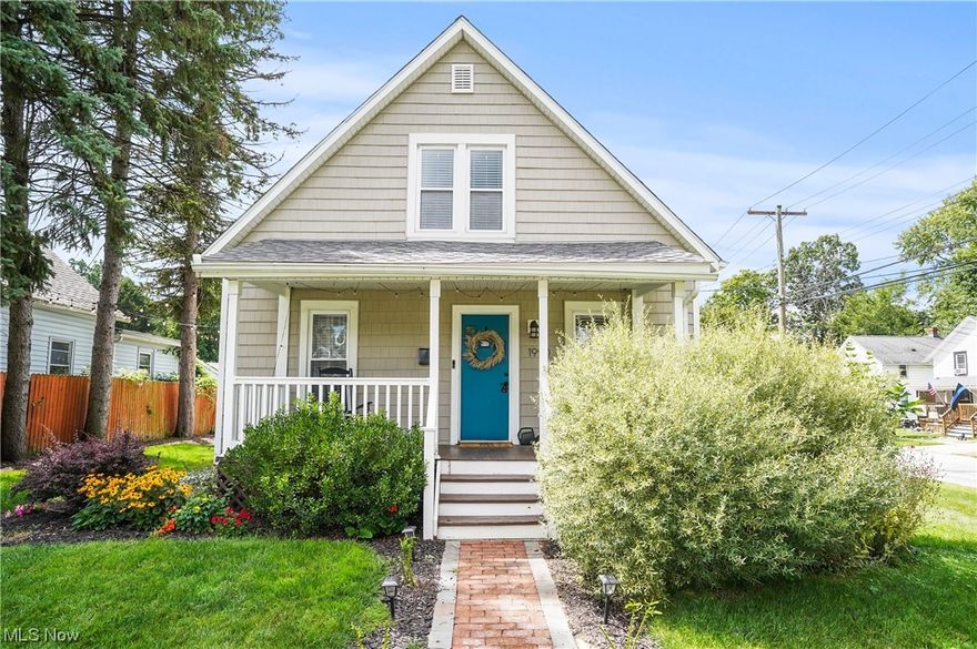 A charming and well-maintained Cape Cod style home located at 1990 High St in Cuyahoga Falls. This property offers a first floor living arrangement with modern updates and an appealing layout. The functional and open layout of the main floor includes an updated kitchen that seamlessly connects to the living and dining area. This creates a welcoming and comfortable space for both daily living and entertaining. The property's great curb appeal is enhanced by a brick sidewalk leading to the front porch, adding to the overall charm of the home. The highly walkable neighborhood is conveniently situated just moments away from Front Street in Cuyahoga Falls, providing easy access to local amenities, shops, and restaurants. The MAIN FLOOR features two bedrooms, a full bathroom, and a convenient main-floor laundry area, adding to the home's practicality and comfort. The second floor is dedicated to the owner's suite, which boasts a spacious walk-in closet and a fully updated bathroom. This seco