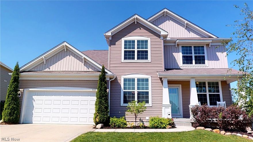 If you have been searching for that spacious, open-concept home in Mentor’s highly sought-after Newell Creek, then your wait is over! This amazing colonial home was built in 2015 and abuts the 6.19 acre Newell Creek easement near Garfield Rd, offering you privacy and additional space like no other part of Newell Creek can offer. The heart of this home is the first-floor entertaining areas of the upgraded Riverton floorplan. From the minute you enter the home, the upgraded finishes of the stunning wainscoting, crown-moulding, and hand-scraped hardwood floors are evident. The large eat-in kitchen, with included stainless steel appliances and additional storage area, seamlessly flows into the roomy living room with gas fireplace. A first-floor office, formal dining room with tray ceiling, and a mudroom with built-ins brings convenience to everyday living. Just outside the sliding glass door off the back of the home is the magnificent, covered porch leading down to the paver patio with sep