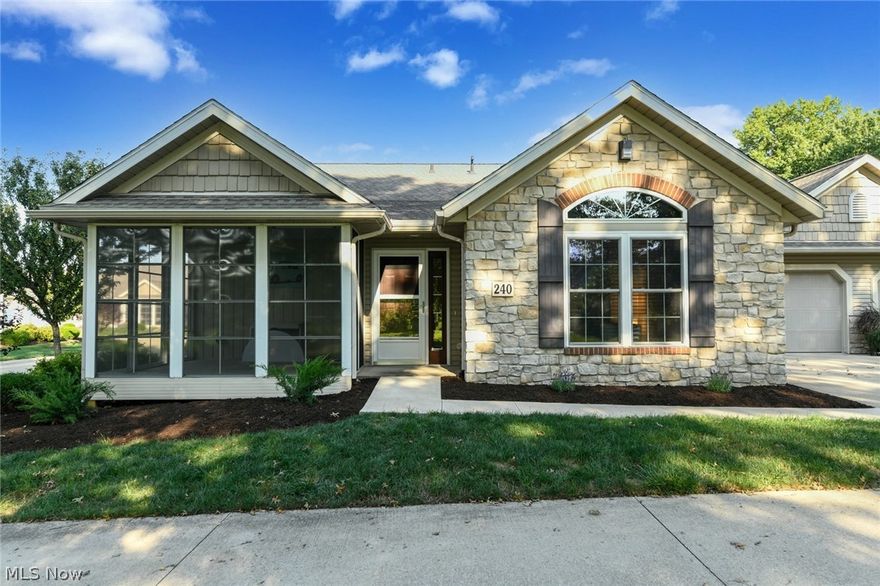 Located privately in the back of the subdivision, this is one of only 8 Energy Star Rated condominiums built by Weaver Heritage Builders in Heritage Pointe! The entry to Baycrest Condominium opens to an impressive vaulted great room with a luxurious marble gas fireplace that is efficient enough to heat the entire house during the colder months. An open floor concept throughout the dining and kitchen areas is prime for entertaining and wowing every visitor that sets foot within this absolutely immaculate unit. The three-season porch is wonderful during the warmer months with a relaxing view of the outdoors - perfect for that morning cup of coffee or an escape to an evening cocktail. The spacious master bathroom features both an ensuite and an amazing walk-in closet ready for your wardrobe! The second bedroom comes equipped with a lunette window and a continuation of the vaulted ceilings for optimum comfort and style! Perhaps the greatest asset of the entire home is the large, open basem