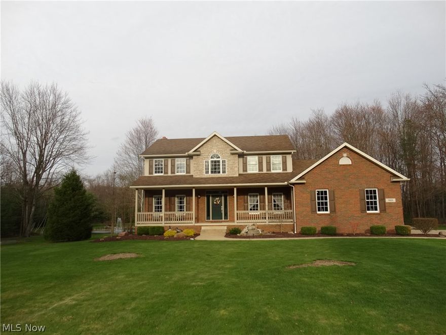 Outstanding in every detail.  On 3.18 acres featuring a stocked pond and wooded setting this stunning four bedroom two story will exceed your expectations. This home features an open floor plan with a lovely family room with fireplace that opens to spacious dinette and remodeled kitchen offering stainless appliances and lovely detailed back splash with glass and ceramic tiles. The living room and formal dining areas are off the foyer entry. First floor laundry.  Master suite is wonderful with soaking tub and separate shower.  Large walk in closet.   Four spacious bedrooms plus first floor office. Three full and one half baths.  Delightful finished lower level with game area, fireplace, bar and full bath.  The outside areas are a dream with two level deck and lower area with firepit and patio all overlooking the pond. Gorgeous views from family room and dinette.  so many updates including laminate flooring, carpet and ceramic tile heated floor in master bath. Pella sliding doors, hot wa