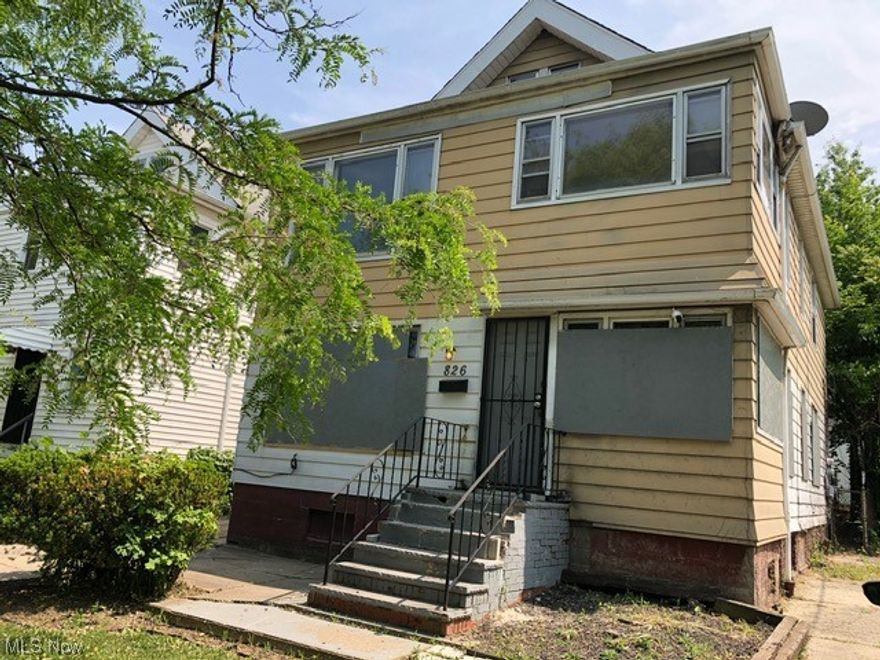 Large aluminum sided 2 family home.  First floor features eat in kitchen (Gas hookup for stove), huge living room, 2 bedrooms, bathroom, and an extra room that can be used as an office or computer room (or extra living space).  Second floor/Third floor features eat in kitchen (Gas hookup for stove), huge living room, 3 bedrooms, bathroom, and an extra room for an office (or extra living space).  Finished 3rd floor, only accessible from the second-floor unit, is a 4th bedroom that shares the utilities with the second-floor unit.  Laundry hookups in basement for both units.  Note:  One car garage has broken garage door spring (heavy to open).  Wood on windows is only for security purposes.   Sold "as-is".