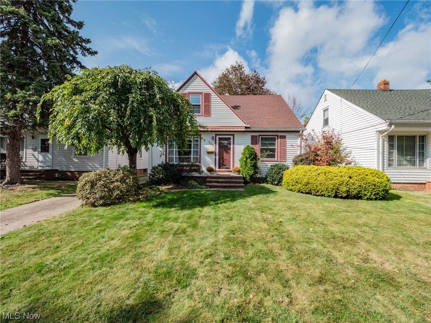 Welcome to this adorable, well-maintained cape cod in the desirable Old Brooklyn/South Hills neighborhood. This beautiful property has a lovely landscaped yard including quaint patio at the back of the property for those "Zen" moments. The home has a great sized living room on the main floor with beautiful wood floors and a family room space in the partially finished basement. There is a huge eat-in kitchen with all appliances included. Two bedrooms adorn the first floor and a large master bedroom on the second floor with tons of closet space. The basement has a great built in heater and bar area. Great for entertaining as well as relaxing. This one is a must see. Welcome home!