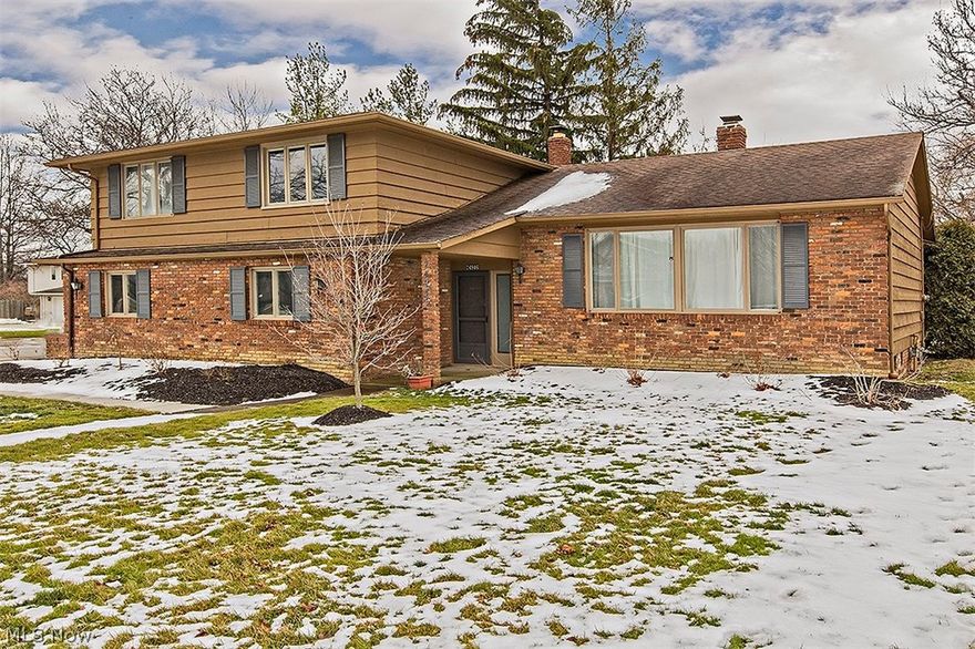 This 4 bedroom split level in the heart of Beachwood is sure to please! The stunning neutral simplicity in this house gives it a decidedly European feel. Soaring ceilings in the foyer and living room really open it up to loads of natural light.  Updated and lovely kitchen with plenty of work space and dual ovens over looks large family room and a nearly .5 acre lot.  1st floor office/library will satisfy the professional in your life, while the Juliet balcony provides a focal point for the second level.  First floor laundry and 2.5 baths make this home desirable above others!  Call today for a private showing.