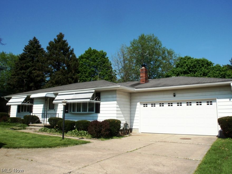 Attractive, aluminum sided ranch with 2 car attached garage.  This home has been well maintained and offers spacious rooms, new ceramic tile floor in the bathroom, lots of cupboard and counter space in the kitchen plus appliances included.  Basement has large rec room with paneled walls and pool table will remain with home.  Sliding door from dining area leads to covered back porch, 1/2 acre lot and storage shed.