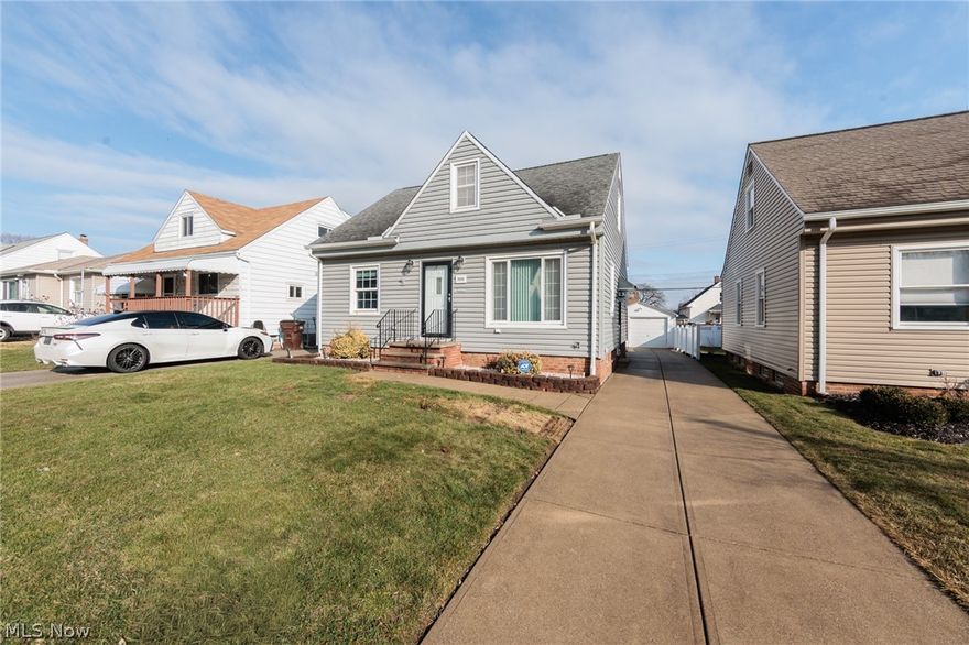 Welcome to this charming and thoughtfully updated Cape Cod offering a comfortable layout and inviting living spaces. Step inside to a bright living room filled with natural light, creating a warm and welcoming atmosphere. The updated eat-in kitchen features beautiful granite countertops, stylish tile backsplash, brand-new cabinetry, and durable vinyl flooring—perfect for everyday living and entertaining.

Two bedrooms are conveniently located on the main level, with an additional upstairs bedroom offering extra privacy and flexibility. The full bathroom has been refreshed with a newer vanity along with an updated tub and surround for a clean, modern feel.

Downstairs, the partially finished basement provides additional living space ideal for a recreation room, hobby area, or home workspace, along with laundry and plenty of storage. Mechanical updates provide added peace of mind, with many major components replaced within the last several years.

Outside, the fully fenced backyard offers space to relax, garden, or enjoy outdoor gatherings. A detached garage and paved driveway provide convenient parking and storage. Located near shopping, dining, parks, and everyday amenities, this well-maintained home combines classic charm with meaningful updates throughout.