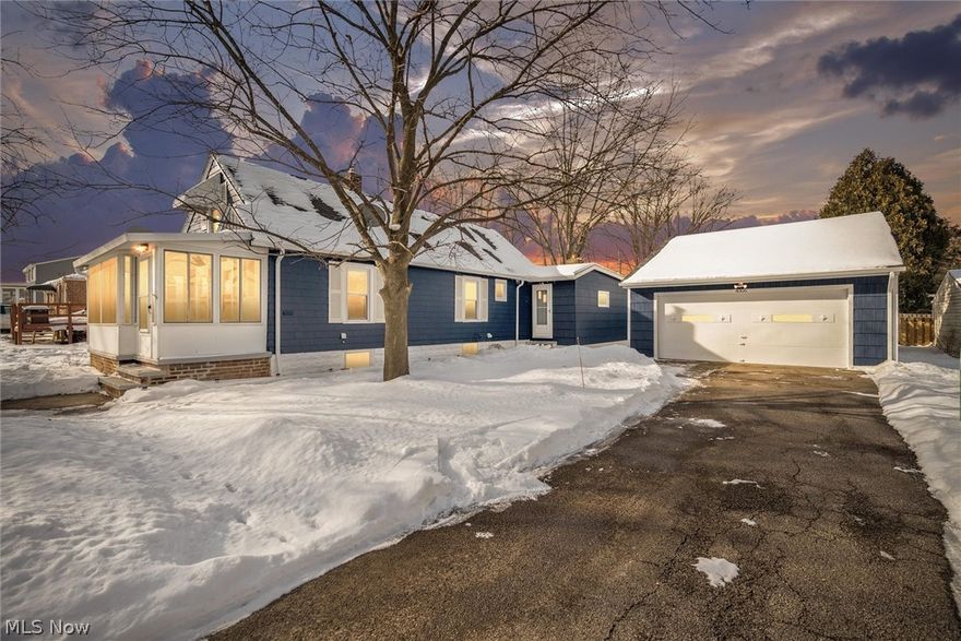 Welcome home to 4006 West 222nd St, a unique and move-in ready 3 bedroom, 2 bath cape cod in highly sought after Fairview Park.  Upon entry is an enclosed porch to enjoy your morning coffee.  Spacious living room with new flooring (2021), that opens to a space-saving galley kitchen with freshly painted white cabinets & included new stainless steel appliances (2022)!  Two first floor bedrooms, a newly remodeled full bath, an inviting family room with a cozy fireplace and a back porch completes the main level.  The third bedroom, with a convenient sitting area or office space to make your own are found upstairs.  The entire interior has been freshly painted, along with all new light fixtures.  The basement offers the laundry area, the second partially updated full bath and has been newly waterproofed (2021) and comes with a lifetime transferable warranty.  The exterior showcases all new gutters and downspouts (2021) for both the house and garage, fresh exterior paint (2021) and a detache