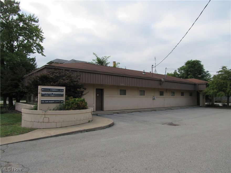 Office Building located blocks from the hospital.  This building is currently used as a medical building that offers two additional parcels.  In the current setting, there is a large waiting area and reception area with an office.  There are currently five exam rooms with four potential private offices.  There are two bathrooms on the main floor.  On the lower level you will find an additional bathroom, a classroom and kitchen/break room.