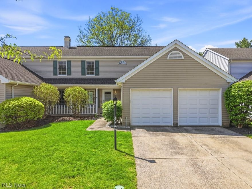 Located in the highly desirable Springfield Commons community of Strongsville, this spacious home offers one of the largest floor plans in the development with 3 bedrooms, 2 full baths, a loft, first-floor laundry, and a 2-car attached garage. Designed with flexibility in mind, the layout offers the unique ability to have a primary bedroom on either the first or second floor — ideal for multigenerational living, guests, or changing lifestyle needs. The light-filled main level features open and inviting living spaces perfect for both everyday living and entertaining, including a cozy family room with a gas fireplace and a formal dining room with dramatic two-story ceilings and an elegant chandelier. The eat-in kitchen offers abundant cabinetry, generous counter space, a walk-in pantry, all appliances included, and access to the private back patio for easy indoor-outdoor living. A convenient first-floor laundry/utility room adds everyday functionality. The first-floor bedroom with an ensuite full bath can serve as a private primary suite or guest retreat, while upstairs you’ll find an additional spacious primary bedroom with an ensuite bath featuring double vanities, a jetted soaking tub, and separate walk-in shower. The vaulted loft provides excellent additional living space for a family room, office, or play area. Recent updates include a new A/C (2024), washer/dryer (2025), and EV charger installation in the garage. INCLUDED are all kitchen appliances, washer/dryer and all window treatments. Enjoy low-maintenance living with an exceptionally low HOA fee of just $120/month, covering landscaping, snow removal, and trash removal. Conveniently located near I-71, I-80, SouthPark Mall, Mill Stream Run Reservation, shopping, restaurants, parks, and many other local attractions. Don’t miss the opportunity to own this versatile and beautifully maintained home in a prime location!