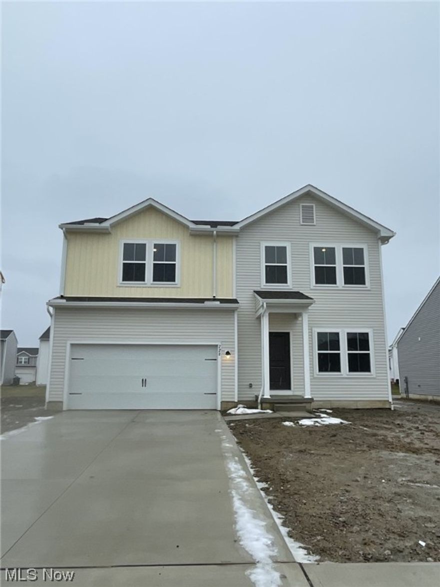 QUICK MOVE-IN Oleander model home reflects the "LOFT Look" interior finish palette and an open concept floor plan ! Come inside
through the welcoming foyer and you will be impressed by the design, it reflect the way people want to live today! Beautiful kitchen
including large island, with granite counter top, space for 4 bar stools for casual meals. Eat-in kitchen flows to the great room, through to dining area and has full view of the kitchen which includes stainless steel GE appliances. Luxury vinyl plank flooring throughout the first floor, neutral carpet on second floor, laundry room upstairs, additional hall closet. Rest easy in luxury the owners suite which includes bathroom and large walk-in closet. Three bedrooms and full bath that completes the second floor. You will appreciate the generous yard to enjoy with covered deck! Landscaping and warranty included. Occupancy Immediate.