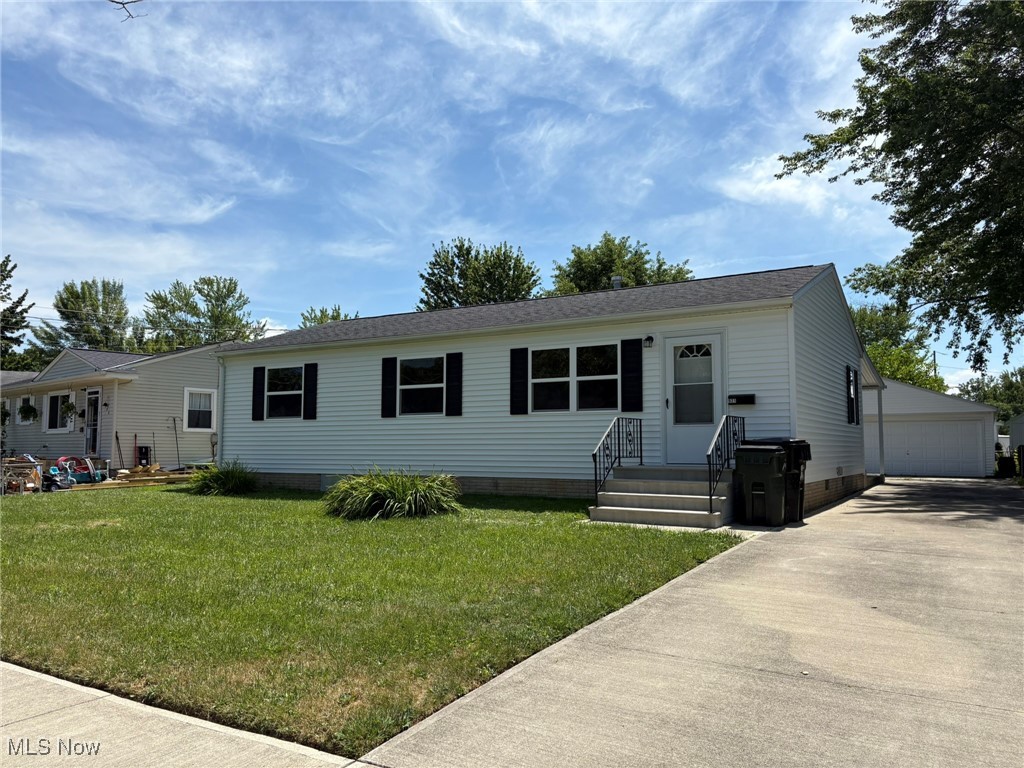 Come tour this rare four-bedroom ranch in one of Elyria's most convenient locations. Close to the college, numerous stores, restaurants and Route 2, you can get anywhere you want in a snap! This one-story home has all new carpet and fresh paint and is as spotless as new! All the bedrooms are nice sized as well as the living room and eat-in kitchen. The home has central air conditioning and gas heat. Outside there is a huge, covered patio and over-sized 2 car garage. This place is priced to sell quickly! Don't miss it!