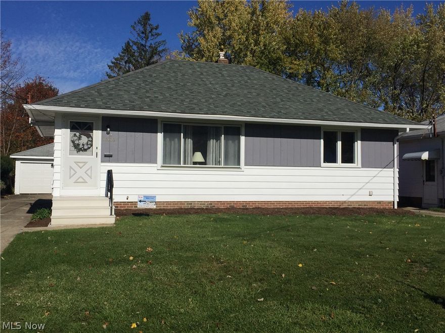 This Radiant Westpark Ranch Home awaits YOU!! Fresh, Lovely One-Floor Living! Gorgeous Refinished Hardwood Floors Thru-out! Sun-filled Eat-in Kitchen w/ Appliances & Sparkling Bath! Exterior & Interior of Home Painted 2016! Newer Tear-off Roof 2014! Newer Overhead Garage Door 2014! w/ Opener! Newer Hot Water Tank 2016! Cleveland Soundproof Enhancement Program w/ Newer Windows! Exterior Doors! Furnace! & Central Air!  Newly Re-built & Waterproofed (South) Basement Wall w/ Warranty! 2+ Car Garage w/ Electricity & Storage Galore! + Wonderful Covered Patio perfect for Family Gatherings/Picnics/Barbecues!! Large Basement w/Rec Rm! Laundry Rm area w/ Washer & Dryer Included + Second Full Bath w/ Shower! 1 Year Buyer Home Warranty Included! Pretty Tree-lined Street within minutes to RTA station, Shopping, Airport, Highways & the Desirable Kamms Corner area! Don't Miss it!! The 'ONE' you've been waiting for!!