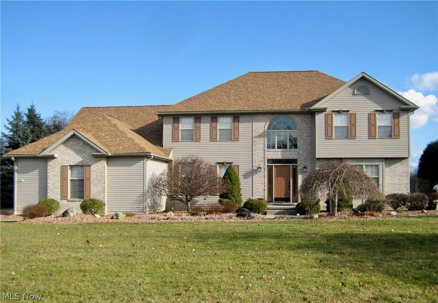 Exceptional 5BR home features 2-story Foyer, Living/Office, Formal Dining, fully equipped Eat-in-Kitchen w/Oak Cabs & Pantry,Center Island, Desk Area & Wet Bar; Spacious Family Room with gas FP & Bay window and 1st Fl Laundry w/access to 4th car garage: The Main floor 5th Bedroom has an attached Full Bath. Upstairs are 3 Bedrooms, full bath w/dual sinks, 2 full size Linen closets & the Master suite w/Living room, 14x10 WI closet, extra closet & Lovely Master bath w/Dual sinks, Whirlpool garden tub & Ceramic Shower: The full Finished basement features Family Room, Recreation Rm, Work-out Rm, Full Bath, Large Storage room w/ built-in shelving, and the ceramic Foyer with access to the 3-car heated Garage. The 4th car garage has 10ft. door w/opener. The Many Upgrades include: Crown Moldings & architectural ceilings, Custom window blinds, Home Alarm security system w/camera, outdoor security flood lights, Water Softener, 7kw automatic transfer emergency standby generator; Stamped & colored