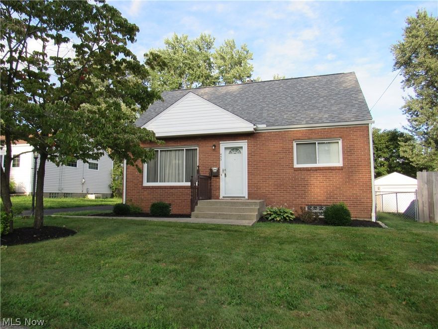 Beautiful brick Cape Cod in a great Ellet neighborhood. Updates include: Furnace and AC. 2018- concrete under covered patio, 2012- Roof and siding, 2010- Hot Water Tank, 2003-Windows. You will immediately feel the love and care that went into this one owner home. The large living room has big front picture windows and is open to the dining area and kitchen. Sliding doors lead from the eating area to a covered back porch overlooking the beautiful back yard. Such a peaceful place to enjoy coffee and conversation! There are 2 bedrooms and a full bath on the main floor. The second floor is unique and has a private bedroom plus options galore for the remaining space- playroom, craft room, game room, office…use your imagination! The basement is clean and dry and could easily be finished for some additional living space. There is also a full bath and laundry room with space for storage. One car detached garage and long driveway for plenty of parking.