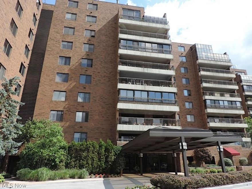 Fabulous opportunity to live in one of Cleveland's most premiere luxury condos. Indulge yourself with the highest quality concierge service. Enter this unit into the large inviting foyer. The space is light & bright. Kitchen has lots of counter space & cabinetry and eat-in kitchen. Dining room opens to lovely living room with a private patio. There is a wonderful insuite laundry room with extra cabinets. Master bedroom features full bath and walk in closets. Lots of amenities including a pool, tennis, fitness room, party room, guest suite and a gated entrance w/24 hour security. Excellent location. Close to Beachwood Place, LaPlace, Legacy Village, freeways, hospitals, universities & museums. Home Warranty.