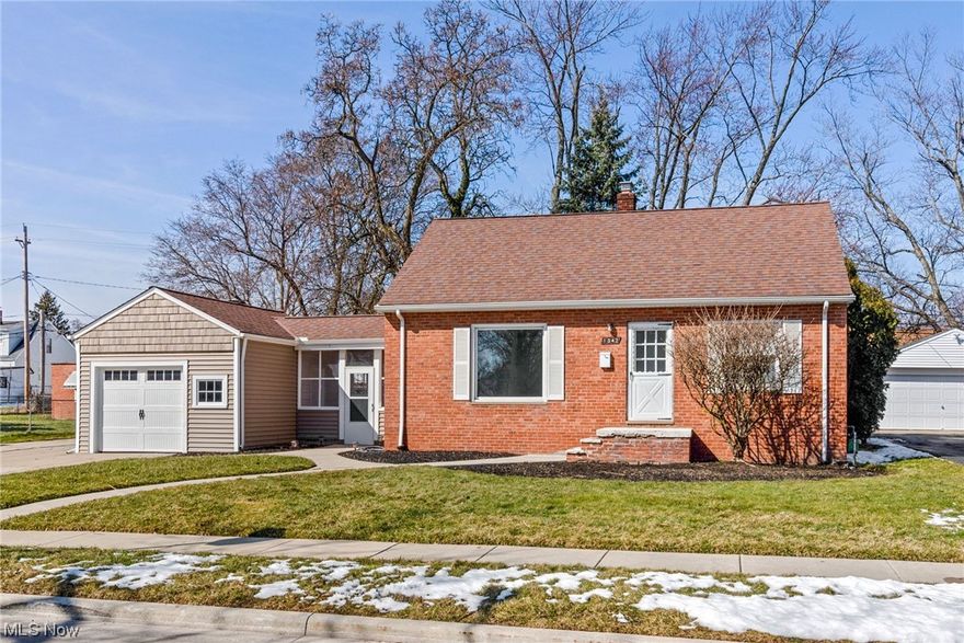 Welcome to this beautifully fully remodeled bungalow, located in the heart of Mayfield Heights. Enter inside and immediately admire the brand new bamboo flooring and inrush of natural light that pours through the large front facing windows. Enjoy seamless flow to the fully updated kitchen with granite countertops, tile backsplash, crown molding, brand new stainless steel appliances, and a perfect corner dining area for early morning breakfasts. Completing the first floor, you will find 2 neutral colored bedrooms and first floor full bath with new tiling and light fixtures. Placed on the second floor is the spacious master bedroom with new plush carpeting, vaulted ceilings, and additional storage. Fall in love with the partially finished basement, perfectly set for hosting family and friends. This  lower level features original custom built-ins, decorative stone fireplace, and an additional newly remodeled full bathroom with walk-in shower/tub. The fenced in backyard boasts a new concre