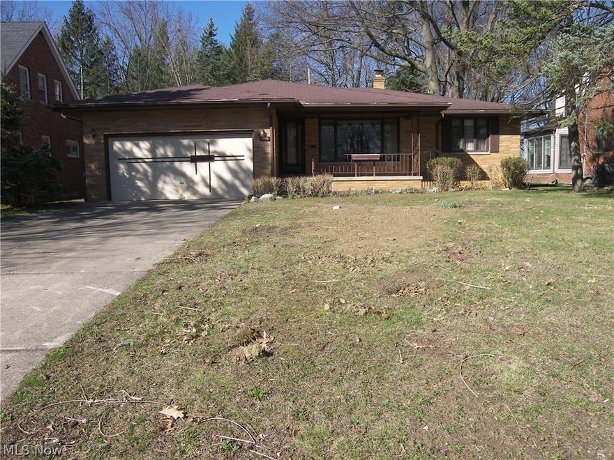 Here is a sought after brick ranch w/ 2 full baths, family room & 1700+ sq. ft. basement * This was a builder's home and still mostly original * Spacious kitchen w/ younger cooktop & exhaust fan * Hardwood floors in bedrooms & hall *  Central A/C *
Recreation rm. w/ dry bar + large finished bonus rm., office/sewing rm. & big utility rm. offers further possibilities * Covered
 front porch + rear deck * 2 storage sheds - no homes behind rear lot line - wooded *  Heat available in 2 car garage * New
H20 tank and boiler just serviced * county dye test performed * Buyer to assume 1 minor city violation  * Sold AS IS *