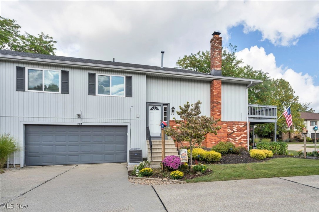 Completely updated condo located in the Highland Meadows community in Medina! This 3-bedroom, 2-full bath home offers modern updates, flexible living spaces, and a welcoming open concept layout perfect for today’s lifestyle. An inviting eat-in kitchen features granite countertops, tile backsplash, rich cabinetry, and stainless steel appliances, and is open to a living room and dining area with access to a deck - perfect for morning coffee or evening gatherings. The main-level primary suite offers a walk-in closet and beautifully remodeled en-suite bath, complete with a custom tile-surround shower. A second bedroom on the main level offers flexibility as a guest space, home office, or playroom. Downstairs, a spacious family room with a brick-faced wood burning fireplace and walk-out patio creates a cozy spot for relaxing or hosting. The lower level also includes a 3rd bedroom, a 2nd remodeled full bathroom, and a convenient laundry room. An attached 2-car garage features epoxy flooring, built-in shelves, and a storage closet. Enjoy the Highland Meadows lifestyle with lots of green space throughout the community including a pool at the end of the street, playground, and community garden. Recent updates include: Replaced roof (2020), replaced furnace (2015), replaced central air (2020), replaced windows & doors (2017), updated electric panel (2024), installed luxury vinyl flooring throughout (2017), replaced deck flooring (2020), updated kitchen cupboards and countertops (2017), added recessed LED lighting in the kitchen and living room (2018), and remodeled both bathrooms (2017). INCLUDED are ALL kitchen appliances, washer/dryer, and all window treatments. The low monthly HOA fee includes landscaping, trash removal, and snow removal. Conveniently located near I-71, Pearl Rd (US-42), shopping, restaurants, and other local attractions.