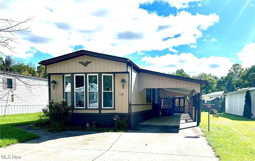 2 bed, 2 full bath home in Maywood Community. The large living room and kitchen is convenient for entertaining . The overed carport and patio is a perfect place to sit and watch the world 55 yr and over community.