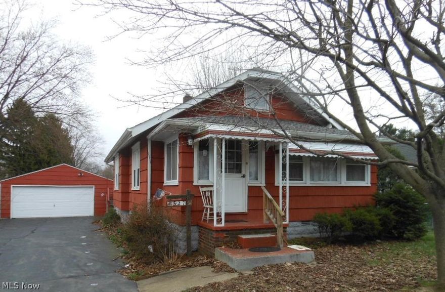 Cozy 3 bedroom, 1 bath ranch home with a finished attic space (access through bedroom), partially finished basement, an enclosed front porch and covered patio off the 2 car detached garage. Home sits on a large .33 acre lot that is fenced in back. Home has well water and city sewer. Priced to sell! To be Sold AS IS - No disclosures - Room sizes are approximate and not guaranteed - Seller will NOT pay for any inspections - Condition of any appliances are not warranted - Pre-Approval required with all financed offers - Verification of funds required with all cash offers. Buyer or buyers agent responsible for due diligence inquiry of all property information and property suitability for intended use.