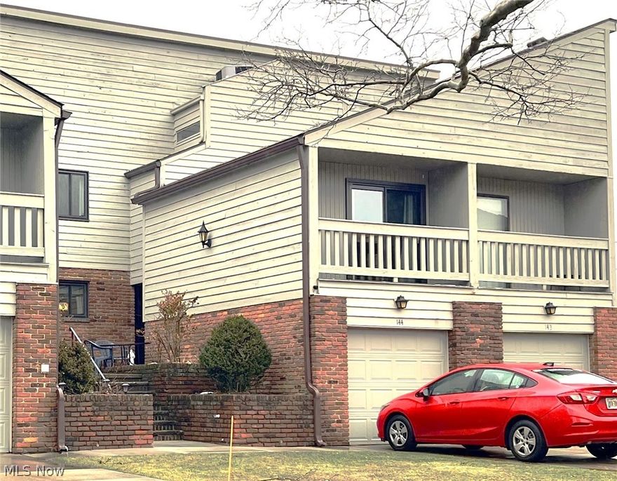What an opportunity to own this 1266 sqft. townhouse in this sought after Broadview Heights, location. The unit includes 3 spacious bdrms, 1 full bth 1 half bth, and a 1 car garage w/access to the unit. Main level offers a half bth, spacious living room with great space for a dining table & chairs, plus a patio slider that leads to backyard green space. Upper levels are complete with all 3 bdrms, and the washer/dryer for added convenience. Primary bdrm has a walk-in closet, and private access to main bthrm. The 2nd largest bdrm has a patio slider that opens to a covered balcony. 90% of the windows plus 2 patio sliders are newer (2025), water tank (2023), stove (2022), refrigerator (2023), washer/dryer (2025), heat pump for central air (2018), and front entry storm door (2025). This location is close to local & franchise eateries, shopping, and parks, and a few miles from Route I-77. Schedule your private showing today!