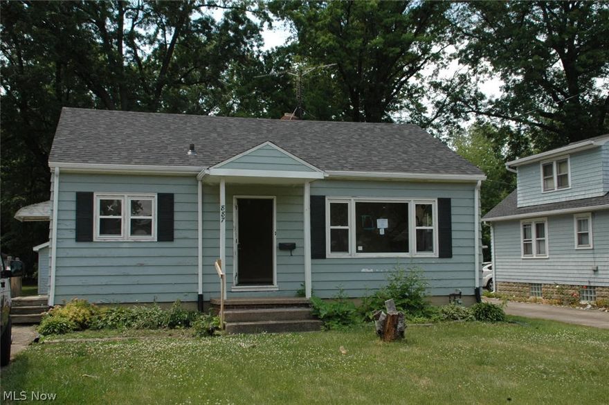 Is one floor living the life for you? Then we have a great 3 bedroom home with neighborhood views. Living room w/hardwood floors, and leaded glass entry door. French doors lead to spacious sun loving deck. Partially finished full basement plumbed for  1/2 bath.    Property is HUD owned and is being sold "As-Is" Please visit the SageAcq and HUDHomestore websites for more information and property disclosure data.  All POS and any repairs if needed are the responsibility of the Buyer.