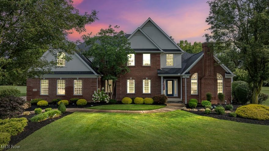 Impressive Gill Construction home in desirable River Glen!
This 4-bed, 5-bath home offers nearly 3,800 sq ft of living space on a private 1-acre cul-de-sac lot. The open floor plan highlights a dramatic two-story great room and a gourmet kitchen with granite counters, tile backsplash (2018), center island, and hardwood floors. A vaulted den with cherry cabinetry and fireplace adds warmth and charm. The finished basement with 9-ft ceilings includes a golfer’s swing room. Outdoor living shines with a covered patio (2013), paver patio path and deck entrance (2023), and plenty of space to entertain. Major updates provide peace of mind: roof (2018), furnace (2017), main A/C (2017), whole house generator (2018), septic pump (2025), two 40-gallon hot water tanks (2023), two sump pumps—one on a whole-house generator (2013). Additional features include a 3-car garage, first floor master bedroom with his/hers separate baths, security system, sprinkler system, and brick/stucco curb appeal. A true move-in ready home in a premier neighborhood!